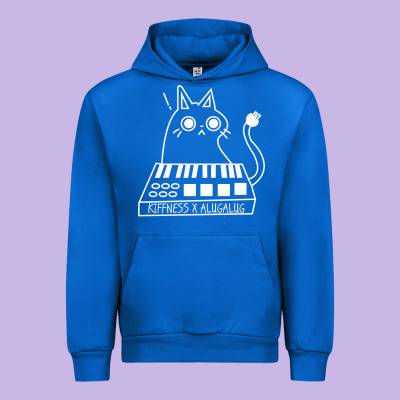 The Kiffness X Alugalug White Cat Classic Urban Hoodie Designed By Snappyart
