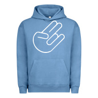 Pigment Pebble Blue shocker hand Urban Hoodie - SnappyArt