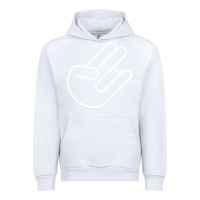 White shocker hand Urban Hoodie - SnappyArt