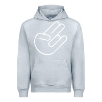 Heather Grey shocker hand Urban Hoodie - SnappyArt