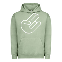 Pigment Oil Green shocker hand Urban Hoodie - SnappyArt