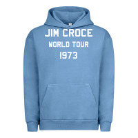Pigment Pebble Blue Jim Croce World Tour 1973 Urban Hoodie - SnappyArt