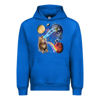 Fluffy Kitten Shoot Laser Rainbow Space Galaxy, Cat Gifts Urban Hoodie | Teevron