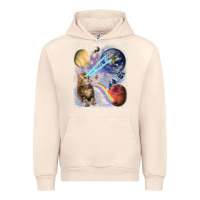 Sandshell Fluffy Kitten Shoot Laser Rainbow Space Galaxy, Cat Gifts Urban Hoodie - SnappyArt