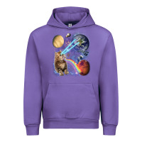 Tulip Fluffy Kitten Shoot Laser Rainbow Space Galaxy, Cat Gifts Urban Hoodie - SnappyArt