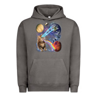 Pigment Tornado Fluffy Kitten Shoot Laser Rainbow Space Galaxy, Cat Gifts Urban Hoodie - SnappyArt