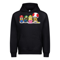 Black Super Minion Bros Urban Hoodie - FloraArt