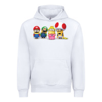 White Super Minion Bros Urban Hoodie - FloraArt