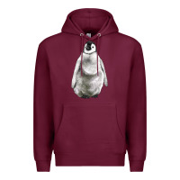 Burgundy baby penguin Premium Hoodie - LillyAllenDesigns