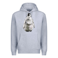 Heather Grey baby penguin Premium Hoodie - LillyAllenDesigns