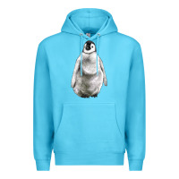 Ocean Blue baby penguin Premium Hoodie - LillyAllenDesigns