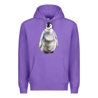 Purple baby penguin Premium Hoodie - LillyAllenDesigns