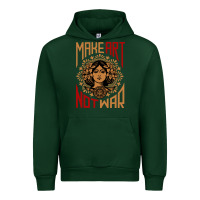 Forest Green make art not war symbol Urban Hoodie - FloraArt