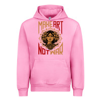 Fuchsia Pink make art not war symbol Urban Hoodie - FloraArt