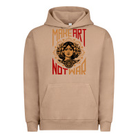 Pigment Burro make art not war symbol Urban Hoodie - FloraArt
