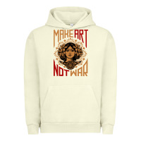 Pigment Pistachio make art not war symbol Urban Hoodie - FloraArt
