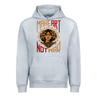 Heather Grey make art not war symbol Urban Hoodie - FloraArt