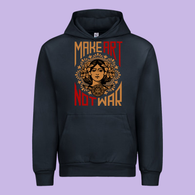 Make Art Not War Symbol Urban Hoodie Designed By Floraart