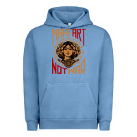 Pigment Pebble Blue make art not war symbol Urban Hoodie - FloraArt