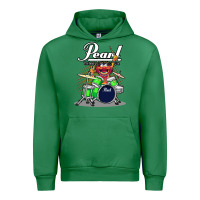 Emerald ANIMAL DRUMMER PEARL DRUMS Urban Hoodie - FloraArt