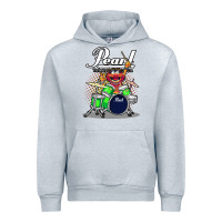 Heather Grey ANIMAL DRUMMER PEARL DRUMS Urban Hoodie - FloraArt