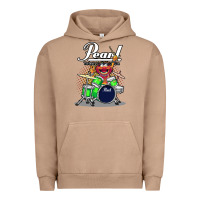 Pigment Burro ANIMAL DRUMMER PEARL DRUMS Urban Hoodie - FloraArt