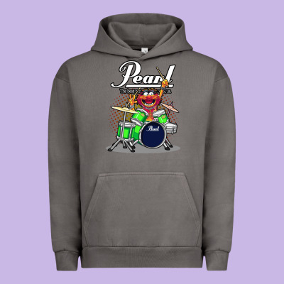 Animal Drummer Pearl Drums Urban Hoodie Designed By Floraart