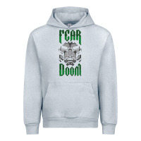 Heather Grey Fear Doom Urban Hoodie - FloraArt