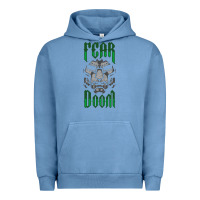 Pigment Pebble Blue Fear Doom Urban Hoodie - FloraArt