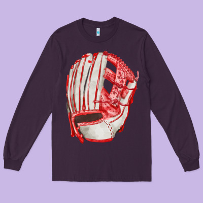 Catchers Mitt Fa Element Long Sleeve Tee Designed By Fadigitalartstudio