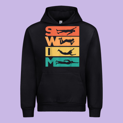Retro Vintage Swimming Gift For Swimmers T Shirt Urban Hoodie Designed By Floraart