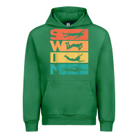 Emerald retro vintage swimming gift for swimmers t shirt Urban Hoodie - FloraArt