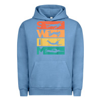Pigment Pebble Blue retro vintage swimming gift for swimmers t shirt Urban Hoodie - FloraArt
