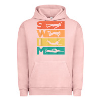 Pigment Salmon retro vintage swimming gift for swimmers t shirt Urban Hoodie - FloraArt