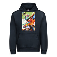 Navy KIKAIDA POSTER Urban Hoodie - FloraArt