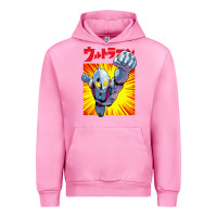 Fuchsia Pink ultraman exclusive yellow Urban Hoodie - FloraArt
