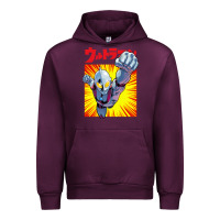 Mauve Wine ultraman exclusive yellow Urban Hoodie - FloraArt