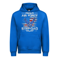 Cobalt proud air force step dad veteran vintage flag veterans day t shirt Urban Hoodie - FloraArt