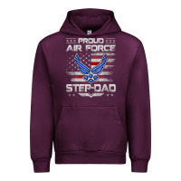 Mauve Wine proud air force step dad veteran vintage flag veterans day t shirt Urban Hoodie - FloraArt