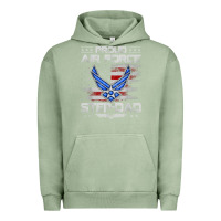 Pigment Oil Green proud air force step dad veteran vintage flag veterans day t shirt Urban Hoodie - FloraArt