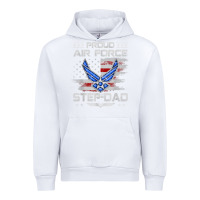 White proud air force step dad veteran vintage flag veterans day t shirt Urban Hoodie - FloraArt