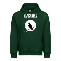 Forest Green blackbird singing in the dead of night t shirt Urban Hoodie - FloraArt