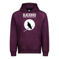 Mauve Wine blackbird singing in the dead of night t shirt Urban Hoodie - FloraArt