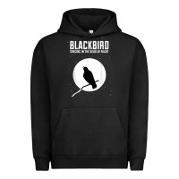 Pigment Black blackbird singing in the dead of night t shirt Urban Hoodie - FloraArt