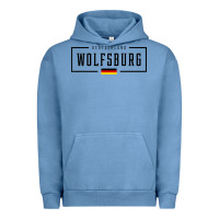 Pigment Pebble Blue wolfsburg deutschland germany german flag Urban Hoodie - FloraArt