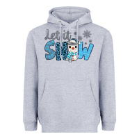 Heather Grey let it snow snowman coffee Heavyweight Hoodie - JahusDesignShop
