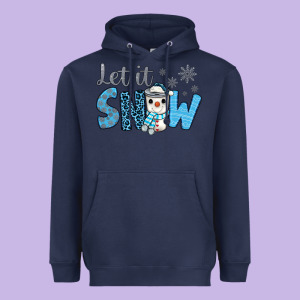 Let It Snow Snowman Coffee Heavyweight Hoodie Designed By Jahusdesignshop