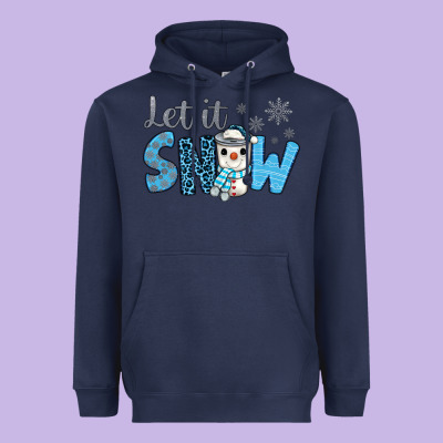 Let It Snow Snowman Coffee Heavyweight Hoodie Designed By Jahusdesignshop