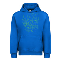 Cobalt Cyberpunk samurai Neon Green Urban Hoodie - FloraArt