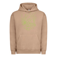 Pigment Burro Cyberpunk samurai Neon Green Urban Hoodie - FloraArt